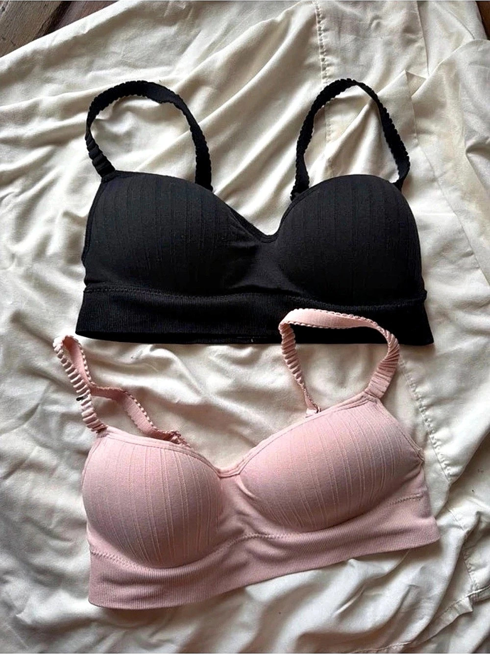 Daisy Fuentes Seamless Comfort Bra 2-Pack Ribbed Set
